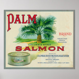 Astoria, Oregon - Palmlachs-Case-Label Poster