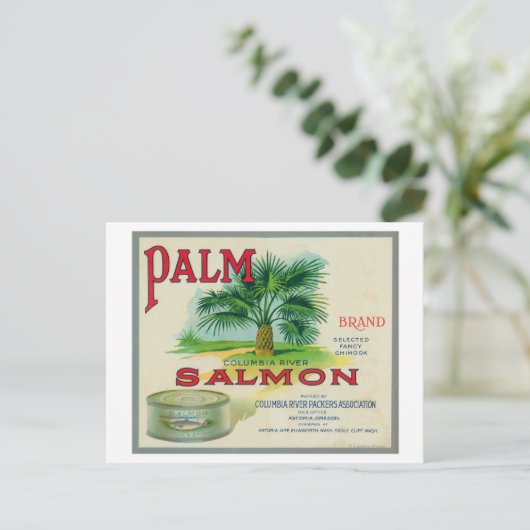 Astoria, Oregon - Palmlachs-Case-Label Postkarte (Stehend Vorderseite)