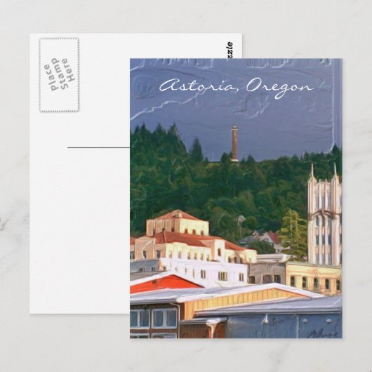 Astoria Oregon Postkarte (Vorne/Hinten)
