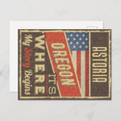 Astoria Oregon Postkarte (Vorne/Hinten)