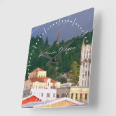 Astoria Oregon Quadratische Wanduhr (Winkel)