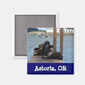 Astoria Oregon Sealions Magnet (Vorderseite/Rückseite)