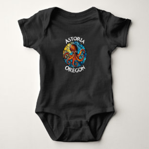 Astoria Oregon Stainglas Octopus Baby Strampler
