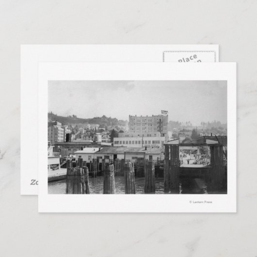 Astoria, Oregon Szene mit Fähre Slip Postkarte (Vorne/Hinten)