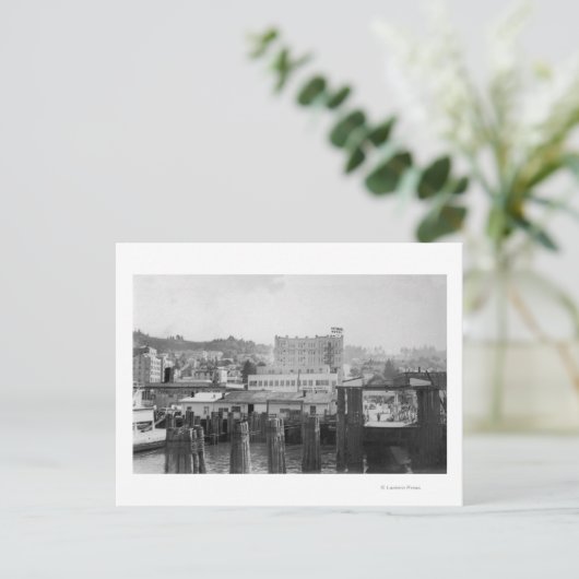 Astoria, Oregon Szene mit Fähre Slip Postkarte (Stehend Vorderseite)