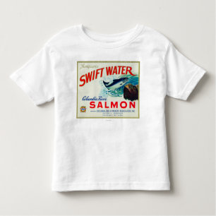Astoria, Oregon - Thompsons schnelle Wasser-Lachse Kleinkind T-shirt