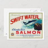 Astoria, Oregon - Thompsons Swift Water Lmon Postkarte (Vorne/Hinten)