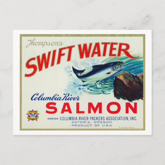 Astoria, Oregon - Thompsons Swift Water Lmon Postkarte (Vorderseite)