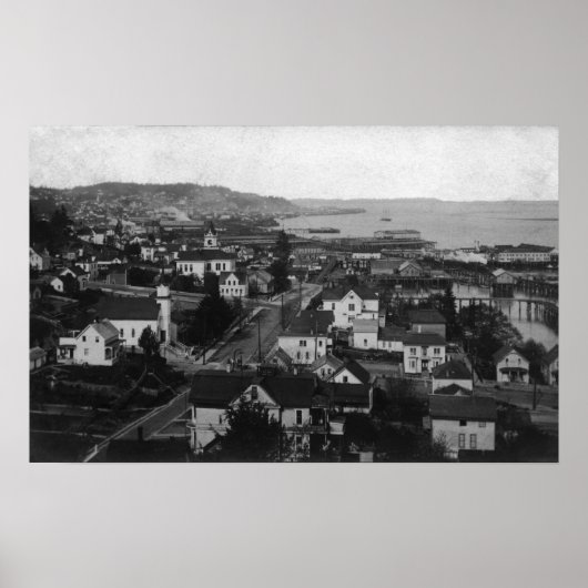 Astoria, Oregon Town View West Poster (Vorne)