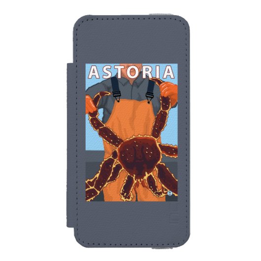 Astoria, OregonKing Krabbe Incipio iPhone Geldbeutel-Hülle (Folio Vorderseite)