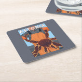 Astoria, OregonKing Krabbe Rechteckiger Pappuntersetzer (angewinkelt)