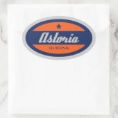 Astoria Ovaler Aufkleber (Tasche)