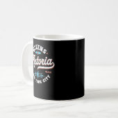 Astoria Queens New York Retro-Grafik Kaffeetasse (Vorderseite Links)