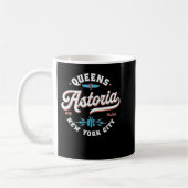 Astoria Queens New York Retro-Grafik Kaffeetasse (Links)