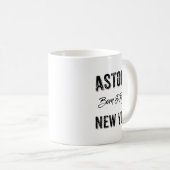 Astoria Queens Nyc Pride Quote Born Raised Native Kaffeetasse (VorderseiteRechts)
