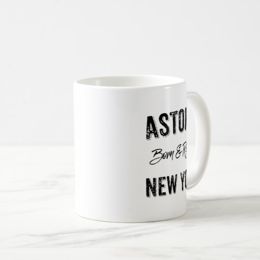 Astoria Queens Nyc Pride Quote Born Raised Native  Kaffeetasse (VorderseiteRechts)