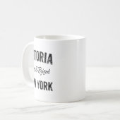 Astoria Queens Nyc Pride Quote Born Raised Native Kaffeetasse (Vorderseite Links)