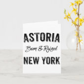 Astoria Queens Nyc Pride Quote Born Raised Native  Karte (Gelbe Blume)