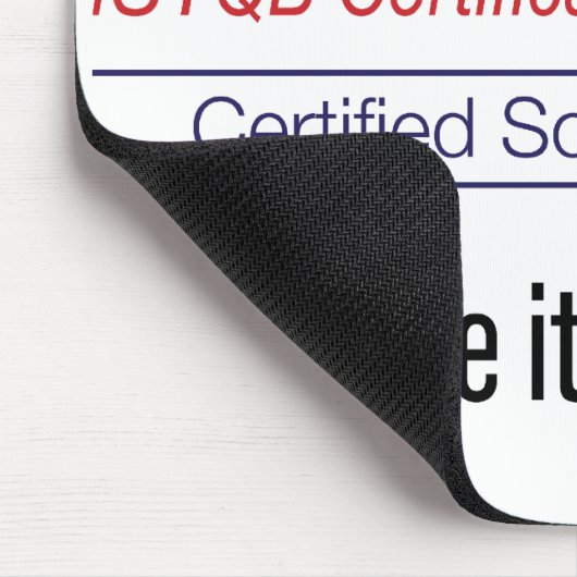 ASTQB machen Sie es Mousepad (Ecke)