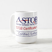 ASTQB zugelassene Software-Prüfvorrichtungs-Tasse Kaffeetasse (Vorderseite Links)