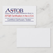 ASTQB zugelassene Visitenkarte (Vorne/Hinten)