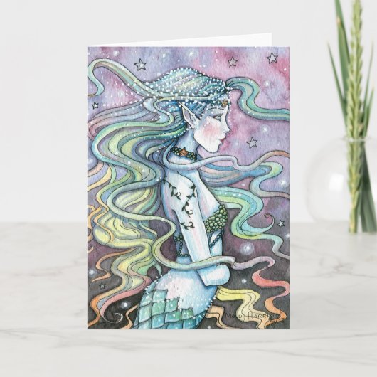 Astra Celestial Mermaid Art Card Notecard Karte (Vorderseite)