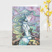 Astra Celestial Mermaid Art Card Notecard Karte (Gelbe Blume)