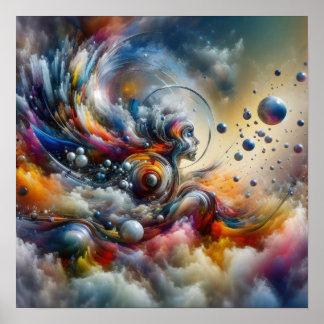 Astra Dance - Abstrakte Frau - surreale Kunst Poster