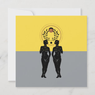 Astra Feminine Moderne Kunst Grußkarte