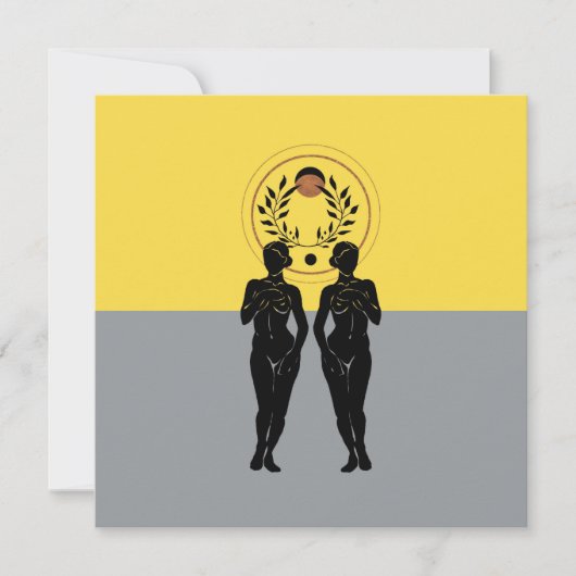 Astra Feminine Moderne Kunst Grußkarte (Vorderseite)