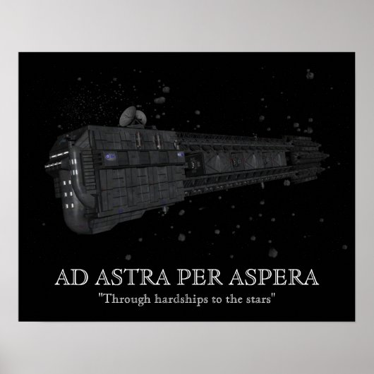 Astra per aspera motivierend Poster (Vorne)
