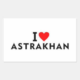 Astrachan Russland liebe Stadt Herz gefällt Reisen Rechteckiger Aufkleber