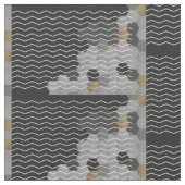 Astract Geometric Zickzack Gray Yellow Hexagon Stoff (Nahaufnahme)