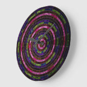 Astract-Mosaikmuster aus gefestigtem Glas #5 Große Wanduhr (Winkel)