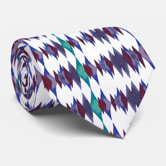 Astract Pattern Neck Tie Krawatte (Gerollt)