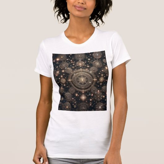 Astral Alchemy Compass — Celestial Sigils T-Shirt (Vorderseite)