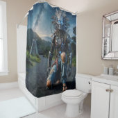 Astral Blue Jeans Warrior Duschvorhang (Beispiel)