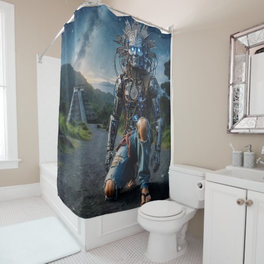 Astral Blue Jeans Warrior Duschvorhang (Beispiel)