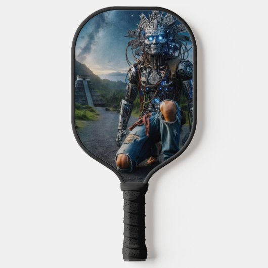 Astral Blue Jeans Warrior Pickleball Schläger (Vorderseite)