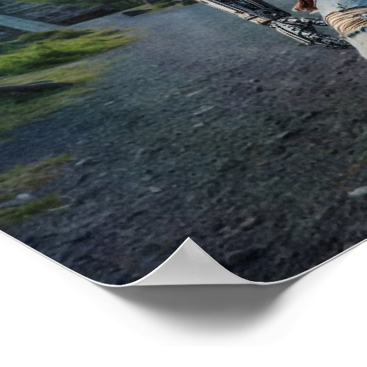 Astral Blue Jeans Warrior Poster (Ecke)