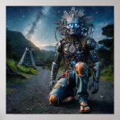 Astral Blue Jeans Warrior Poster (Vorne)