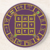 ASTRAL CODE / MAGIC SQUARE 33,lila Getränkeuntersetzer (Vorne)