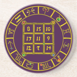 ASTRAL CODE / MAGIC SQUARE 33,lila Getränkeuntersetzer