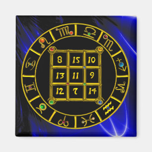 ASTRAL CODE, MAGIC SQUARE 33 Zodiac Astrology Char Magnet