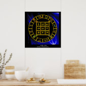 ASTRAL CODE,MAGIC SQUARE 33 Zodiac Astrology Chart Poster (Küche)