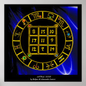 ASTRAL CODE,MAGIC SQUARE 33 Zodiac Astrology Chart Poster (Vorne)
