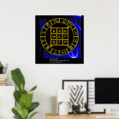 ASTRAL CODE,MAGIC SQUARE 33 Zodiac Astrology Chart Poster (Heimbüro)