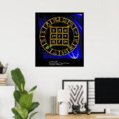 ASTRAL CODE,MAGIC SQUARE 33 Zodiac Astrology Chart Poster (Heimbüro)