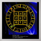 ASTRAL CODE,MAGIC SQUARE 33 Zodiac Astrology Chart Poster (Vorne)