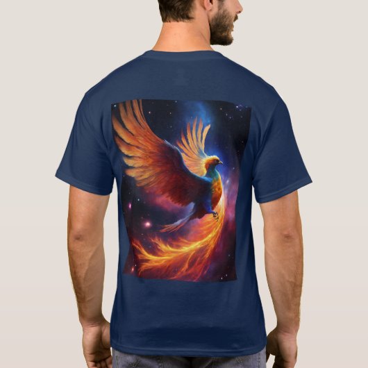 Astral Flame: Nebula Phoenix Design T - Shirt (Rückseite)